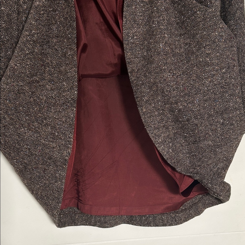 Vintage Wool Orvis Dark Brown A-Line Skirt - Picture 5 of 9